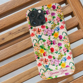 Stijlvolle moderne kleurrijke bloemen vrouwelijk m Case-Mate iPhone case