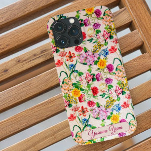 Stijlvolle moderne kleurrijke bloemen vrouwelijk m Case-Mate iPhone case
