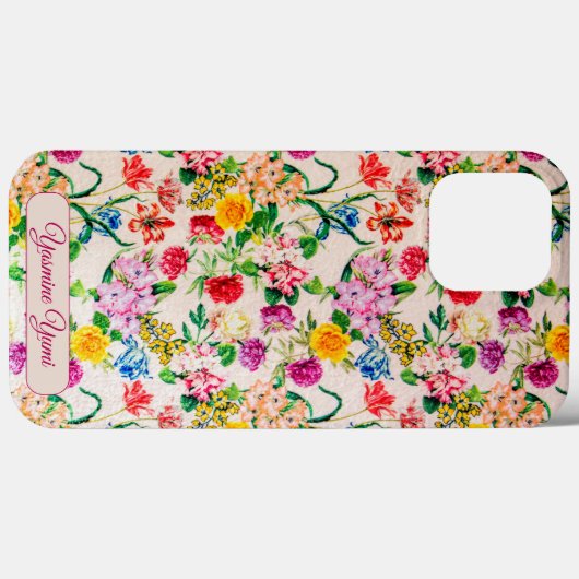 Stijlvolle moderne kleurrijke bloemen vrouwelijk m Case-Mate iPhone case (Achterkant (horizontaal))