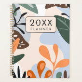 Stijlvolle moderne kleurrijke bloemenkoel planner (Voorkant)