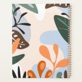 Stijlvolle moderne kleurrijke bloemenkoel planner (Achterkant)