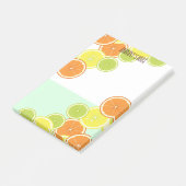 Stijlvolle moderne kleurrijke citrusvruchtschijven post-it® notes (Schuin)