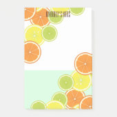 Stijlvolle moderne kleurrijke citrusvruchtschijven post-it® notes (Voorkant)