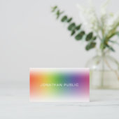 Stijlvolle, moderne kleurrijke, eenvoudige Sjabloo Visitekaartje (Staand voorkant)