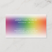 Stijlvolle, moderne kleurrijke, eenvoudige Sjabloo Visitekaartje (Achterkant)