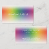 Stijlvolle, moderne kleurrijke, eenvoudige Sjabloo Visitekaartje (Voorkant / Achterkant)