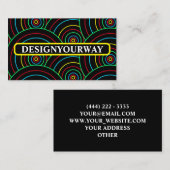 Stijlvolle moderne kleurrijke timmerwerk Professio Visitekaartje (Voorkant / Achterkant)