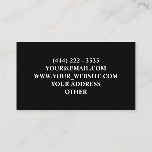 Stijlvolle moderne kleurrijke timmerwerk Professio Visitekaartje (Achterkant)