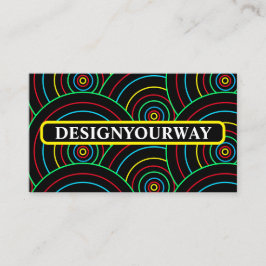 Stijlvolle moderne kleurrijke timmerwerk Professio Visitekaartje