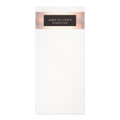 Stijlvolle moderne koper gestreepte bruine plaque reclamekaart (Voorkant)