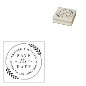 Stijlvolle moderne krans & schattig script bewaar  rubberstempel (Gestempeld)