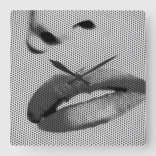 Stijlvolle moderne lippenkunst vierkante klok (Voorkant)