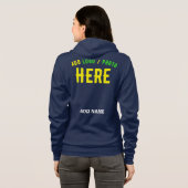 STIJLVOLLE MODERNE MARINE BLAUW GEVERIFIEERD BRAND HOODIE (Achterkant volledig)