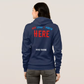 STIJLVOLLE MODERNE MARINE BLAUW GEVERIFIEERD BRAND HOODIE (Achterkant volledig)