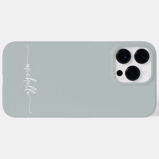 Stijlvolle Moderne Meisje Sage Groene Naam Script Case-Mate iPhone Case (Achterkant (horizontaal))