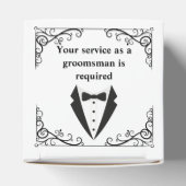 stijlvolle moderne minimale bruidsjonker voorstel  bedankdoosjes (Bovenkant)