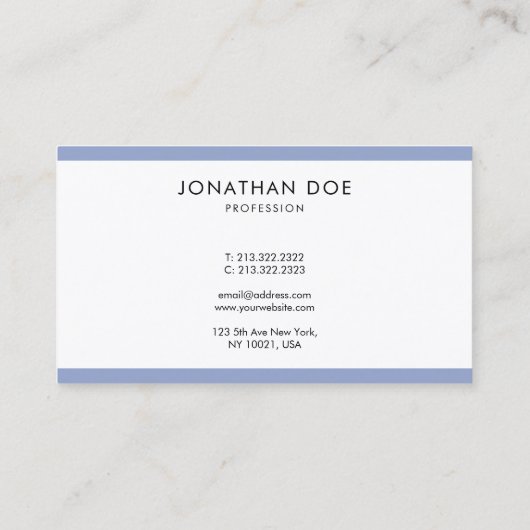 Stijlvolle, moderne, minimale professionele Smart  Visitekaartje (Achterkant)
