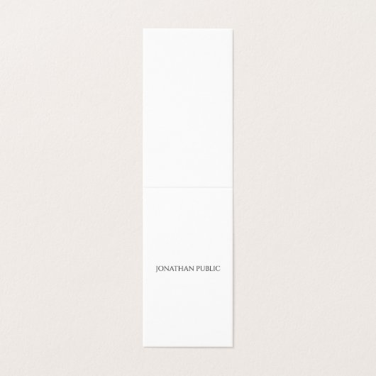 Stijlvolle, moderne, minimale professionele standa visitekaartje (Buitenkant ongevouwen)
