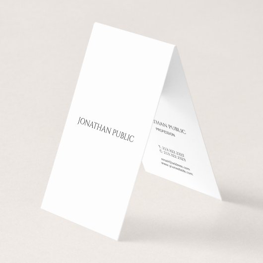 Stijlvolle, moderne, minimale professionele standa visitekaartje (Voorkant)