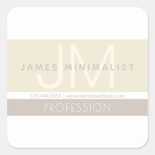 Stijlvolle Moderne Minimalist   Taupe Aardtinten Vierkante Sticker