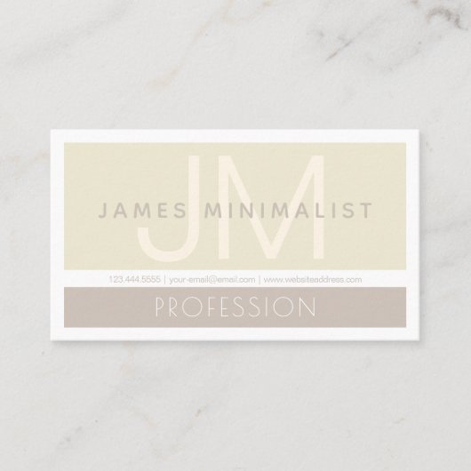 Stijlvolle moderne minimalist | Taupe Earth-tones Visitekaartje (Voorkant)