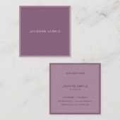 Stijlvolle, moderne, minimalistische design luxe S Vierkante Visitekaartje (Voorkant / Achterkant)