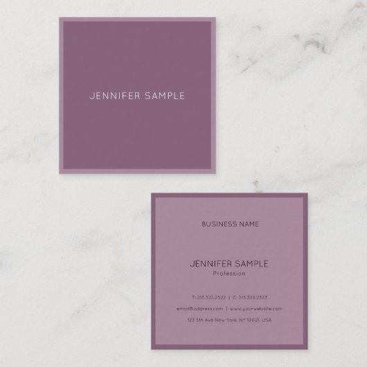 Stijlvolle, moderne, minimalistische design luxe S Vierkante Visitekaartje (Voorkant / Achterkant)