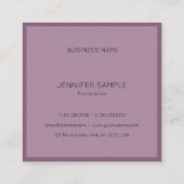 Stijlvolle, moderne, minimalistische design luxe S Vierkante Visitekaartje (Achterkant)