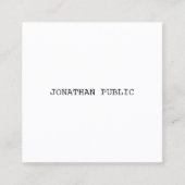 Stijlvolle moderne minimalistische design Sjabloon Vierkante Visitekaartje (Voorkant)