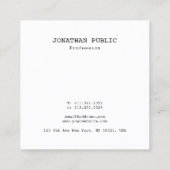 Stijlvolle moderne minimalistische design Sjabloon Vierkante Visitekaartje (Achterkant)