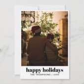 Stijlvolle moderne minimalistische familie foto ke feestdagenkaart (Voorkant)