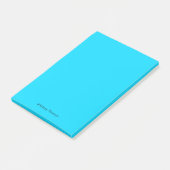 Stijlvolle moderne minimalistische neon blauw post-it® notes (Schuin)