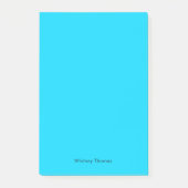 Stijlvolle moderne minimalistische neon blauw post-it® notes (Voorkant)