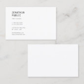 Stijlvolle moderne minimalistische professionele S Visitekaartje (Voorkant / Achterkant)