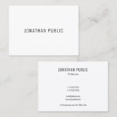 Stijlvolle moderne minimalistische Sjabloon profes Visitekaartje (Voorkant / Achterkant)