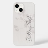 Stijlvolle moderne minimalistische witte monogram  Case-Mate iPhone case (Achterkant)