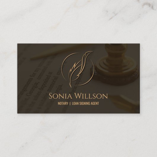 Stijlvolle Moderne Mobiele Notaris & Lening Signin Visitekaartje (Voorkant)