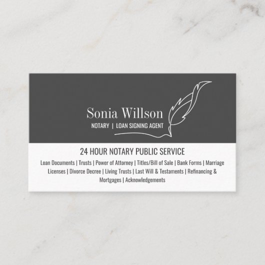 Stijlvolle Moderne Mobiele Notaris & Lening Signin Visitekaartje (Voorkant)