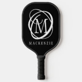 Stijlvolle moderne monogram Naam Aangepaste kleur Pickleball Paddle (Voorkant)