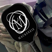 Stijlvolle moderne monogram Naam Aangepaste kleur Pickleball Paddle
