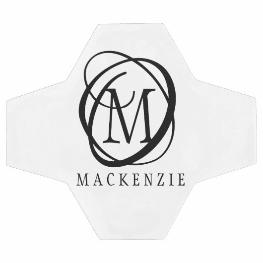 Stijlvolle moderne monogram naam voetbal (Enkel)