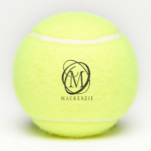 Stijlvolle moderne monogram tennisballen
