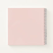 Stijlvolle Moderne Monogram Typografie Blush Pink Notitieboek (Achterkant)