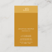 Stijlvolle Moderne Monogram Verticale Sjabloon Tre Visitekaartje (Achterkant)