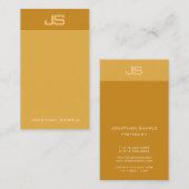 Stijlvolle Moderne Monogram Verticale Sjabloon Tre Visitekaartje (Voorkant / Achterkant)