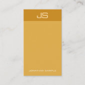 Stijlvolle Moderne Monogram Verticale Sjabloon Tre Visitekaartje (Voorkant)