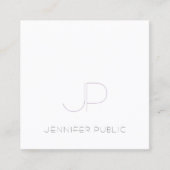 Stijlvolle moderne monogrammen Populaire legante p Vierkante Visitekaartje (Voorkant)