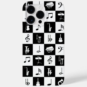 Stijlvolle moderne Muzieknoten en instrumenten Case-Mate iPhone 14 Pro Max Hoesje