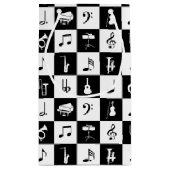 Stijlvolle moderne Muzieknoten en instrumenten Klein Cadeauzakje (Achterkant)