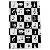 Stijlvolle moderne Muzieknoten en instrumenten Medium Cadeauzakje (Voorkant)